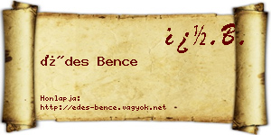 Édes Bence névjegykártya